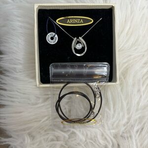 Arinza Silver Necklace Dancing Diamond Cubic Zirconia Necklace